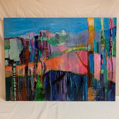 Eileen Ross ‘Dying of the Light’ Mixed Medium Original Painting By Local Artist (LR-HS)