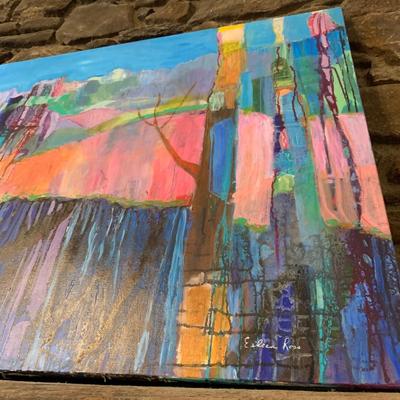 Eileen Ross ‘Dying of the Light’ Mixed Medium Original Painting By Local Artist (LR-HS)