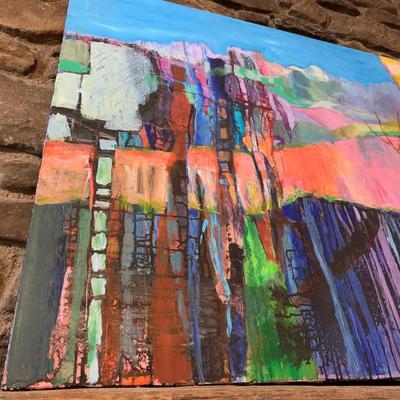 Eileen Ross ‘Dying of the Light’ Mixed Medium Original Painting By Local Artist (LR-HS)