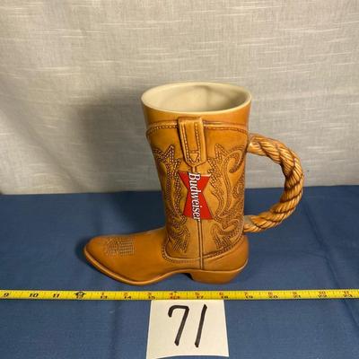 Budweiser Boot Stein