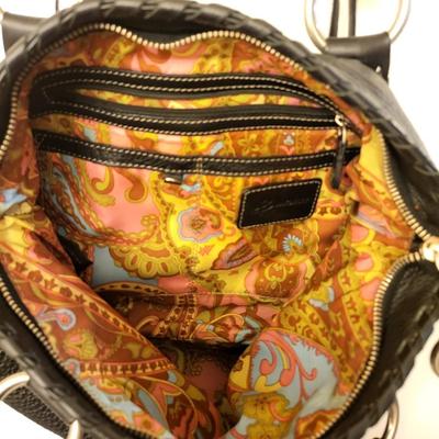 B. Makowski Black Leather Handbag