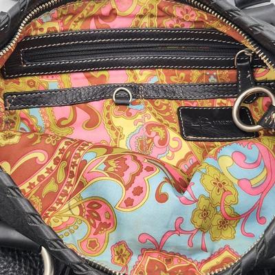 B. Makowski Black Leather Handbag