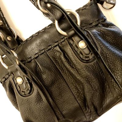 B. Makowski Black Leather Handbag