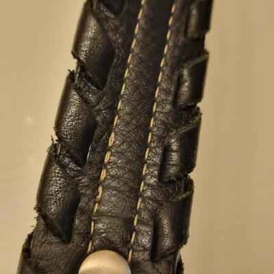 B. Makowski Black Leather Handbag