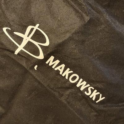 B. Makowski Black Leather Handbag