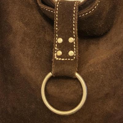 Two Shades Of Brown Suede 70's-Style Bags