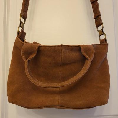 Two Shades Of Brown Suede 70's-Style Bags