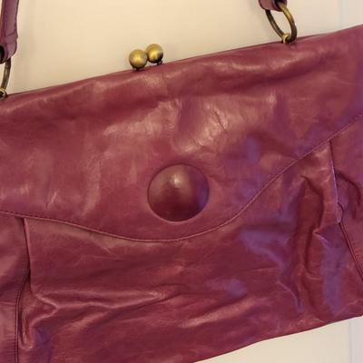 Fushia Leather HOBO International Handbag