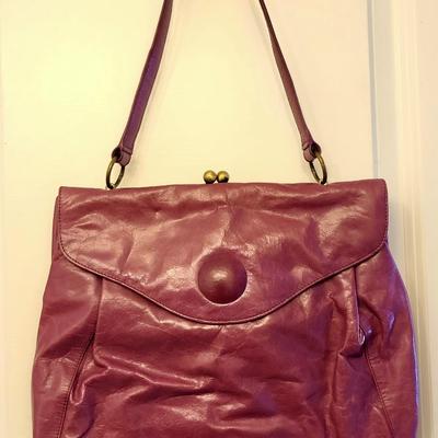 Fushia Leather HOBO International Handbag