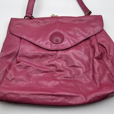 Fushia Leather HOBO International Handbag