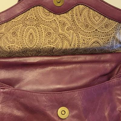 Fushia Leather HOBO International Handbag