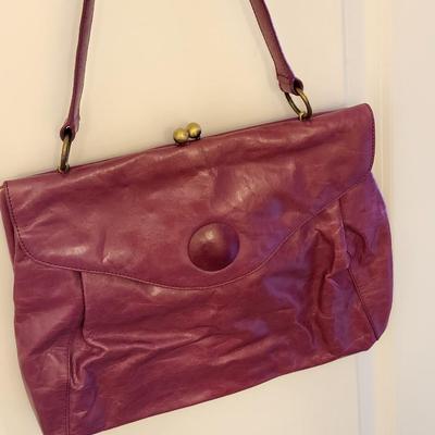 Fushia Leather HOBO International Handbag
