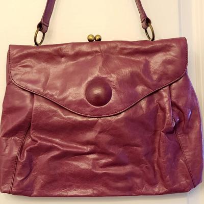 Fushia Leather HOBO International Handbag