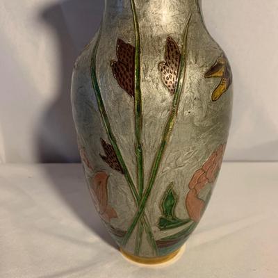 Brass Cloisonné Vase & More Floral Metal Decor (O-HS)
