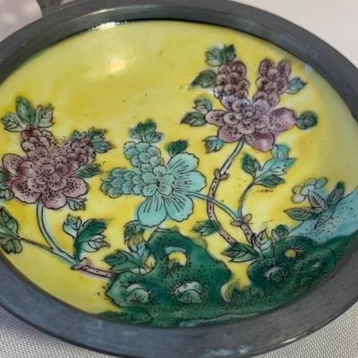 Brass Cloisonné Vase & More Floral Metal Decor (O-HS)