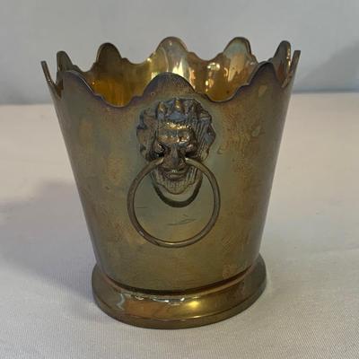 Brass Cloisonné Vase & More Floral Metal Decor (O-HS)