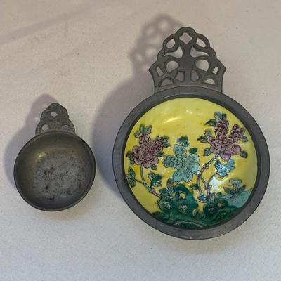 Brass Cloisonné Vase & More Floral Metal Decor (O-HS)