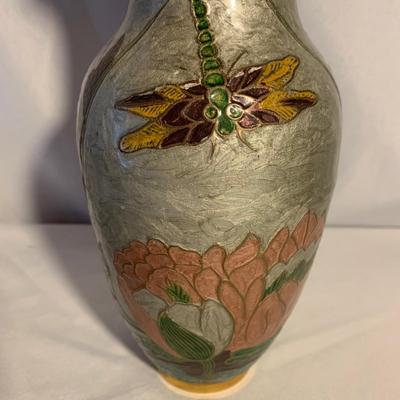 Brass Cloisonné Vase & More Floral Metal Decor (O-HS)