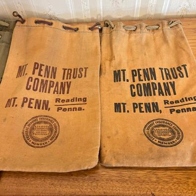Lot of 10 Antique Vintage PA Bank Bags