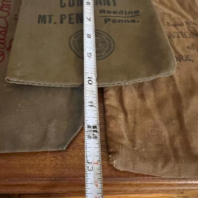 Lot of 10 Antique Vintage PA Bank Bags