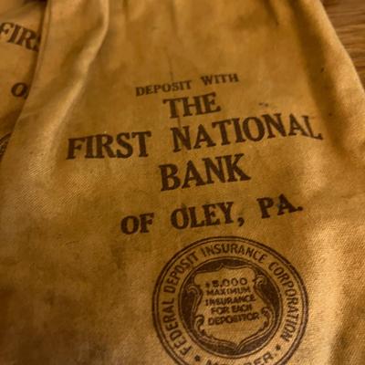 Lot of 10 Antique Vintage PA Bank Bags