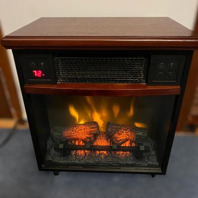 Twin Star Infrared Heater Electric Fireplace w Remote