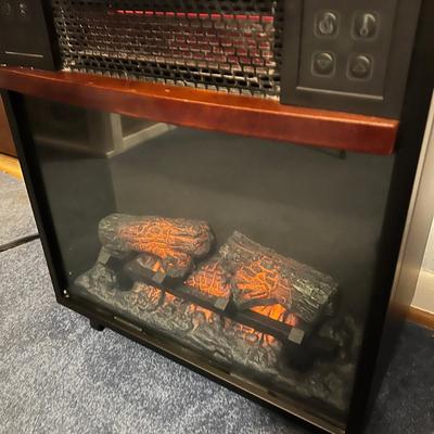 Twin Star Infrared Heater Electric Fireplace w Remote
