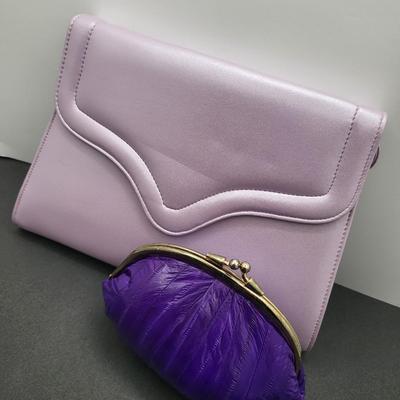 Vintage Lavender Purse & Eelskin Coin Purse