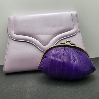 Vintage Lavender Purse & Eelskin Coin Purse