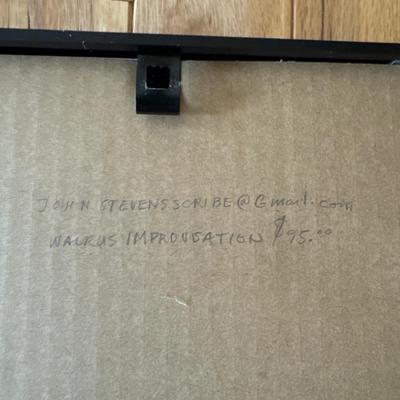 John Lennon & Louis Armstrong Framed Lyric Art by Elizabeth Simmonds & John Stevens (2B-MK)