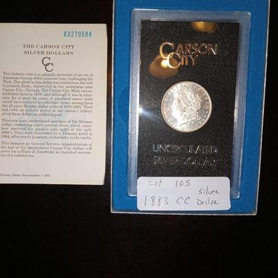 1883 Morgan CC silver Dollar