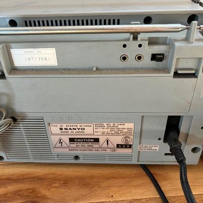 Sanyo M-V40K Boombox, Audiovox CD Player, & Sony Radio (2B-MK)