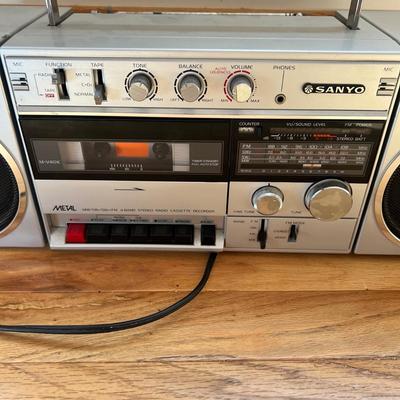 Sanyo M-V40K Boombox, Audiovox CD Player, & Sony Radio (2B-MK)