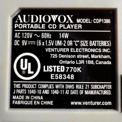 Sanyo M-V40K Boombox, Audiovox CD Player, & Sony Radio (2B-MK)