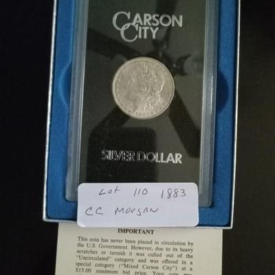 1883 CC morgan silver dollar
