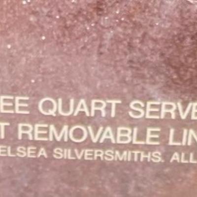 3-Quart Glass Lined Silver Serving Dish