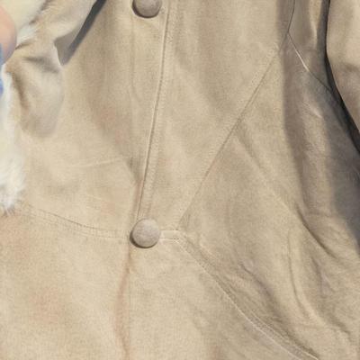 Suede and Soft Faux Fur Lined Coat