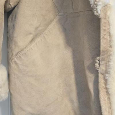 Suede and Soft Faux Fur Lined Coat