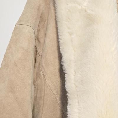 Suede and Soft Faux Fur Lined Coat