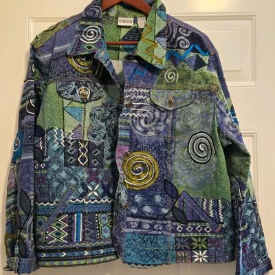 Chico's Denim Fun Design Jacket