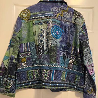 Chico's Denim Fun Design Jacket