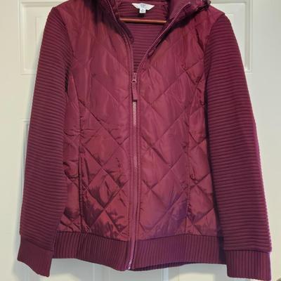 New Wine Color Puffer Jacket