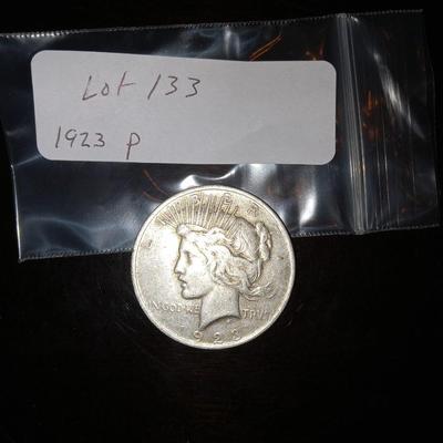 1923 P peace dollar