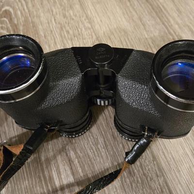 Vintage Woodsman Binoculars & Case