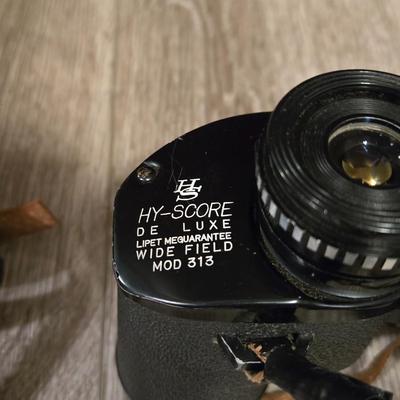 Vintage Woodsman Binoculars & Case