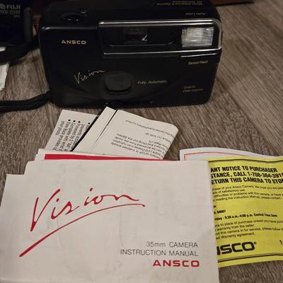 Vintage Camera Lot - Polaroid, Fuji, Ansco, & Chinon