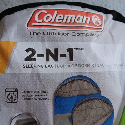 2 COLEMAN 2-N-1 SLEEPING BAGS