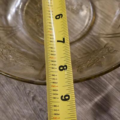Yellow Depression Glass Bowl and Platter