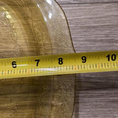 Yellow Depression Glass Bowl and Platter