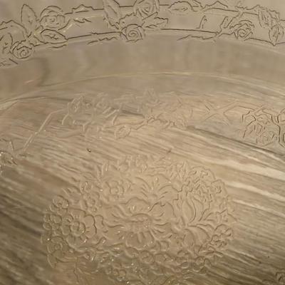Yellow Depression Glass Bowl and Platter